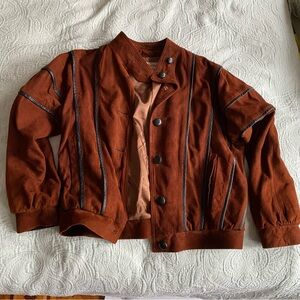 Vintage leather jacket - Leathers by New England Made in USA Brown and Black